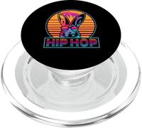 Hip Hop Bunny Vintage Retro 80s Easter Sunday Rabbit PopSockets PopGrip pour MagSafe