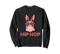 Hip Hop Bunny with Sunglasses Cute Easter Funny Rabbit Lover Sweatshirt