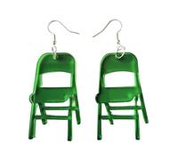 Hip Hop Chaise pliante Boucles d'oreilles drôles Acrylique Drop Dangle Boucle d'oreille Halloween Fête Bohême Bijoux Cadeau Chaussure Boucle d'oreille pour Femmes Acrylique Unique, taille unique