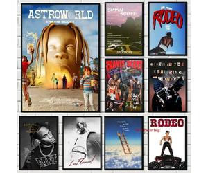 Hip Hop chanteur rappeur Travis Scott Astroworld/Jackboys Album de musique couverture affiche toile peinture mur photos maison dortoir décor 29