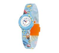 HIP HOP, Collection Kids Fun, Montre pour enfants avec graphisme Truck & Fun, bracelet en silicone écologique, boîtier 28 mm, facile à lire, couleurs vives, bleu ciel, 28, Moderne