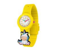 HIP HOP, Collection PINTASTIC!, Montre pour enfants, mouvement à quartz, boîtier 32 mm, résistant à l'eau, bracelet en silicone hypoallergénique, avec 5 éléments décoratifs à thème inclus, idée cadeau