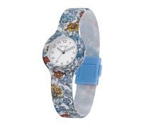HIP HOP, Collection Winter Blossom, montre femme à thème fleurs d'hiver avec tissus Liberty et bracelet en silicone, résistant à l'eau, bracelet