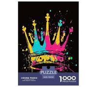 Hip Hop Couronne Puzzles 1000 Pieces Cadeau Unique Jeu Éduchatif Défi Jouet À De Qualité Supérieure Peinture Art pour Adultes Et Enfants À Partir De 12 Ans 70x50cm/1000pcs