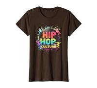 Hip Hop Culture Vibrant Urban Beat pour Les Hommes Amateurs de Musique T-Shirt, Femme, Marron, 3XL