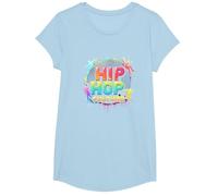 Hip Hop Culture Vibrant Urban Beat pour Les Hommes Amateurs de Musique T-Shirt, Fille, Bleu Céleste, XS