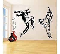 Hip Hop Danseur Stickers Muraux Break Dance Stickers Muraux Danseurs Modernes Vinyle Stickers Danse Studio Danse Studio Décoration 72X57Cm
