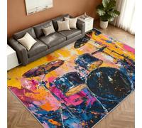 Hip Hop Graffiti Tapis 200x290cm, Music Party Tapis for Living Room