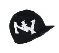 Hip Hop Honour Bonnet Casquette New York Noir et Blanc en Laine Tendance et Chaude Matnyx - Taille Unique - Noir