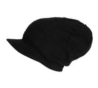 Hip Hop Honour Bonnet Casquette Rasta Noir en Laine Design Streetwear Broadkift - Taille Unique - Noir