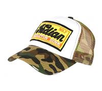 Hip Hop Honour Casquette Baseball Indian Camouflage et Jaune Skeleton Vintage Trucker - Taille Unique - Vert