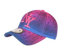 Hip Hop Honour Casquette Enfant Bandana Rose et Bleue NY Baseball de 7 à 11 Ans - Taille Unique - Rose