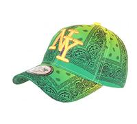 Hip Hop Honour Casquette Enfant Bandana Verte et Orange Fluo NY Baseball de 7 à 11 Ans - Taille Unique - Vert