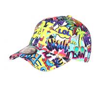 Hip Hop Honour Casquette Enfant Blanche et Violette Comics Pop Art NY Boom 7 a 11 Ans - Taille Unique - Blanc