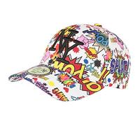 Hip Hop Honour Casquette Enfant Blanche et Violette Streetwear NY Baseball Crack de 7 a 11 Ans - Taille Unique - Blanc