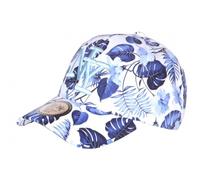 Hip Hop Honour Casquette Enfant Blanche Fleurs Bleues Tropicales Baseball NY Bali 7 a 12 Ans - Taille Unique - Bleu