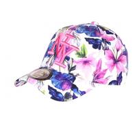 Hip Hop Honour Casquette Enfant Blanche Fleurs Roses Tropicales Bali 7 a 12 Ans - Taille Unique - Blanc