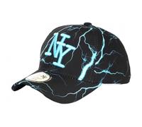 Hip Hop Honour Casquette Enfant Bleue et Noire Originale Eklyr NY Baseball 7 à 12 Ans - Taille Unique - Bleu