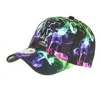 Hip Hop Honour Casquette Enfant Bleue Rose Verte Streetwear Smoky NY Baseball de 7 a 11 Ans - Taille Unique - Noir