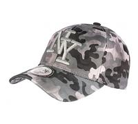 Hip Hop Honour Casquette Enfant Camouflage Grise et Noire NY Baseball Kyska 7 a 12 Ans - Taille Unique - Gris