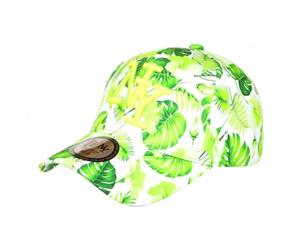 Hip Hop Honour Casquette Enfant Fleurs Vertes Fluo Tropicales Hawai 7 a 12 Ans - Taille Unique - Vert