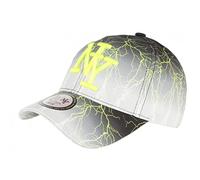 Hip Hop Honour Casquette Enfant Jaune Fluo et Grise Design Original Eklyr NY Baseball de 7 à 12 Ans - Taille Unique - Jaune