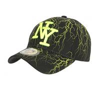 Hip Hop Honour Casquette Enfant Jaune Fluo et Noire Eklyr Originale NY Baseball de 7 à 12 Ans - Taille Unique - Jaune
