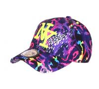 Hip Hop Honour Casquette Enfant Leopard Rose et Violette NY Baseball 7 a 11 Ans - Taille Unique - Rose