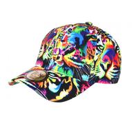 Hip Hop Honour Casquette Enfant Lion Jaune et Bleue Fantaisie NY Baseball Wild 7 a 12 Ans - Taille Unique - Jaune