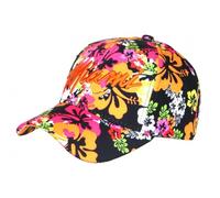 Hip Hop Honour Casquette Enfant Orange et Noire Miami a Fleurs Bali 7 a 11 Ans - Taille Unique - Orange