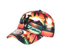 Hip Hop Honour Casquette Enfant Orange et Verte Palmiers NY Baseball Bora 7 a 12 Ans - Taille Unique - Orange