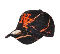 Hip Hop Honour Casquette Enfant Orange Fluo Noire Originale Eklyr NY Baseball 7 a 12 Ans - Taille Unique - Orange