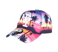 Hip Hop Honour Casquette Enfant Rose et Bleue Tropical Night de 7 à 11 Ans - Taille Unique - Rose