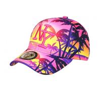Hip Hop Honour Casquette Enfant Rose Jaune Palmiers NY Baseball Copaka 7 a 12 Ans - Taille Unique - Rose