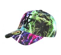 Hip Hop Honour Casquette Enfant Rose Verte Fluo Originale Eklyr NY Baseball 7 à 12 Ans - Taille Unique - Rose