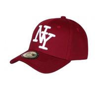 Hip Hop Honour Casquette Enfant Rouge Bordeaux Coton NY Baseball Wazzy 7 a 12 Ans - Taille Unique - Rouge