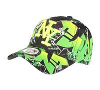 Hip Hop Honour Casquette Enfant Vert Fluo et Noire Design Streetwear Baseball Larsy 7 a 12 Ans - Taille Unique - Vert