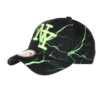 Hip Hop Honour Casquette Enfant Vert Fluo Noire Originale Eklyr NY Baseball 7 à 12 Ans - Taille Unique - Vert