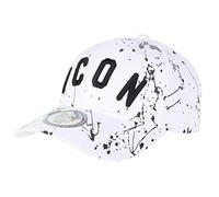 Hip Hop Honour Casquette Icon Blanche et Noire Taguee Streetwear Baseball - Taille Unique - Blanc