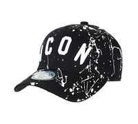 Hip Hop Honour Casquette Icon Noire et Blanche Taguee Streetwear Baseball - Taille Unique - Noir