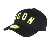 Hip Hop Honour Casquette Icon Noire et Jaune Fluo Streetwear Baseball Fyck - Mixte