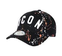 Hip Hop Honour Casquette Icon Orange et Noire Taguee Streetwear Baseball - Taille Unique - Noir
