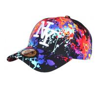Hip Hop Honour Casquette NY Bleue et Rouge Cosmos Design Streetwear Baseball Galaxy - Taille Unique - Bleu