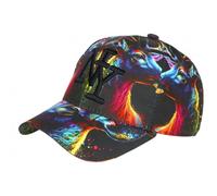 Hip Hop Honour Casquette NY Cerf Bleue Noire Design Original Baseball Deer - Taille Unique - Bleu