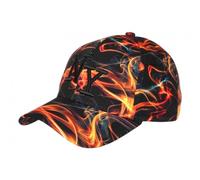Hip Hop Honour Casquette NY Enfant Flamme Orange Noire Look Streetwear - Garçon Fille 7 a 12 Ans - Taille Unique - Orange