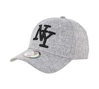 Hip Hop Honour Casquette NY Grise Denim Jean et Lin Classe Tendance Baseball Laxy - Taille Unique - Gris