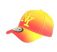 Hip Hop Honour Casquette NY Jaune et Orange Originale Print Tendance Baseball Renbo - Taille Unique - Jaune
