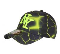 Hip Hop Honour Casquette NY Jaune Fluo et Bleue Streetwear Originale Baseball Badyx - Taille Unique - Jaune