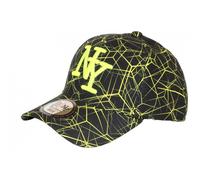 -Hip Hop Honour-Casquette NY Jaune Fluo et Noire Print Original Baseball Spider - Jaune Taille unique