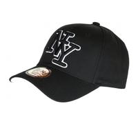 Hip Hop Honour Casquette NY Noire et Blanche Classe Visiere Baseball Broadwyx - Taille Unique - Noir